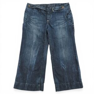 Citizens Humanity Womens 29 Jeans Cropped Wide Leg Dark Wash Denim Premium USA